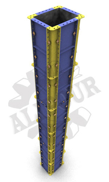 قالب ستون ، مجتمع صنعتی علیپور ، قالب ستون چهارگوش معمولي ، قالب ستون گرد