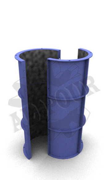 قالب ستون ، مجتمع صنعتی علیپور ، قالب ستون چهارگوش معمولي ، قالب ستون گرد