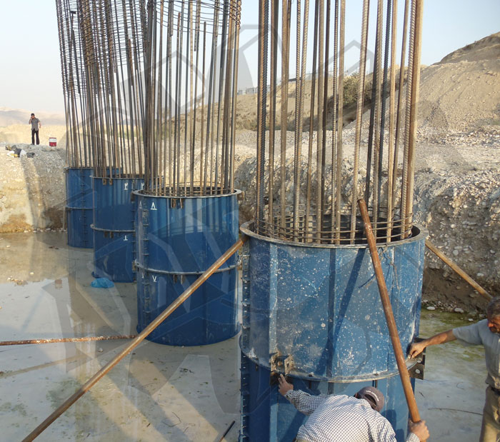 قالب ستون ، مجتمع صنعتی علیپور ، قالب ستون چهارگوش معمولي ، قالب ستون گرد