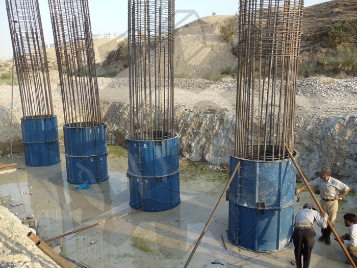 قالب ستون ، مجتمع صنعتی علیپور ، قالب ستون چهارگوش معمولي ، قالب ستون گرد