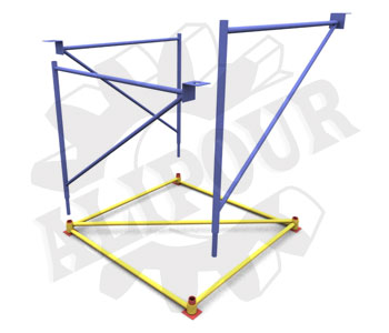 داربست مثلثی ، اسکافر ، کفشک ، مهار ، مهار ضربدری ، مهار مورب ، مهار افقی ، سرجک ، مجتمع صنعتی علیپور